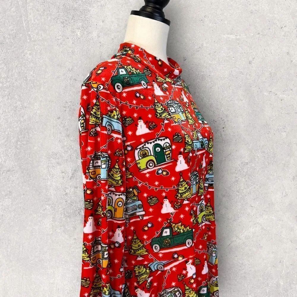 Born Famous Ugly Christmas Sweater Dress Red Long Sleeve Fit & Flare Size XXL - Picture 4 of 12